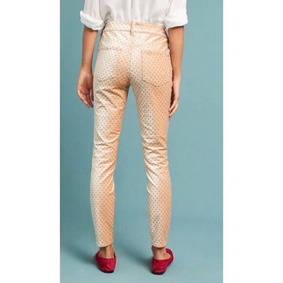 Pilcro and the Letterpress Velvet Polka Dot High-Rise Skinny Ankle Jeans, 24P - Picture 4 of 16